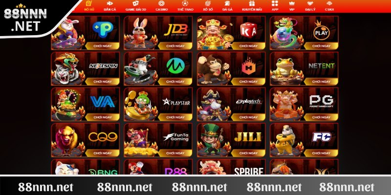 Nổ hũ 88NN gây ấn tượng với số lượng sảnh slot lớn